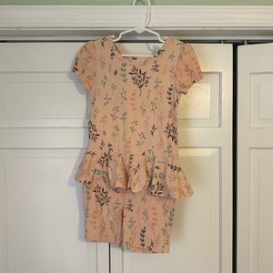 EUC Dot Dot Smile Floral Romper
